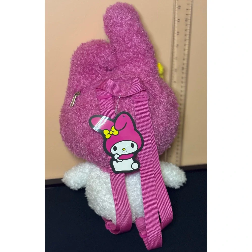 New Sanrio My Melody Plush Backpack Pink White Feather Fleece F25MY65068-XX